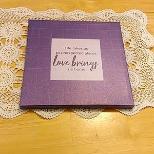 Small Canvas Print, love brings us home